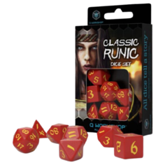 Кубики Pandoras Box Studio для RPG Классический Рунический красно-жёлтый