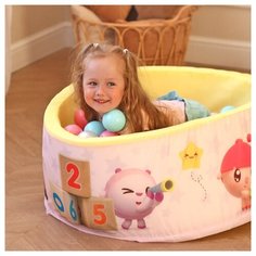Детский сухой бассейн Romana Airpool Малышарики розовый