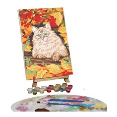 Картина по номерам на холсте "Кот и цветы", 30*20 см 5177155 Школа талантов