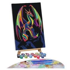 Картина по номерам на холсте с подрамником "Дракон" 20*30 см 5222634 Школа талантов