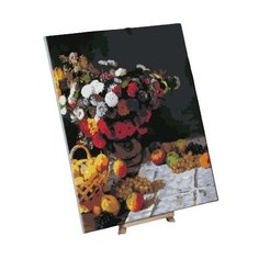 Картина по номерам на холсте с подрамником "Цветы и фрукты" Клод Моне 40*50 см 5135010 Школа талантов