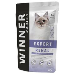 Влажный корм для кошек Winner Expert Renal, при проблемах с почками 24 шт. х 80 г