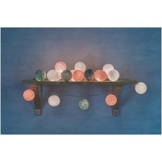 Гирлянда Гирляндус На пуантах 300 см от USB, 20 ламп, белый/розовый/серый/прозрачный провод