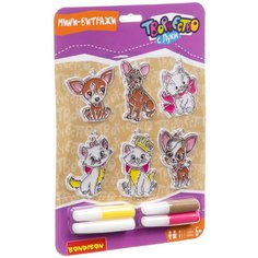 Набор для творчества BONDIBON "Украшения Домашние питомцы Витраж", 6 шт в наборе (ВВ3432)