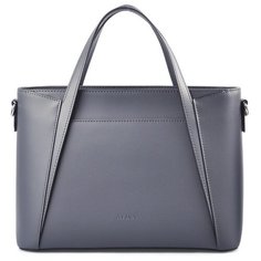 Сумка сэтчел Afina, натуральная кожа, графит