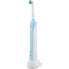 Электрическая зубная щетка Oral-B Professional Care 500, бело-голубой