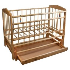 Кроватка ЧП Смирнов Женечка-6 (классическая), поперечный маятник светлый