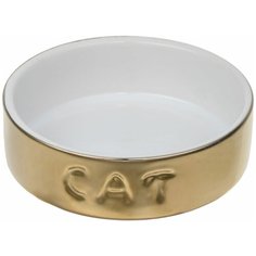 Миска Beeztees 651462 керамическая для кошек 200 мл золотистый