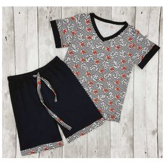 Комплект футболка + шорты "Морячок" Millefamille, размер 104,110-56