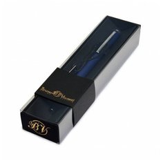 Ручка в футляре "PALERMO" АВТОМАТИЧЕСКАЯ 0.7 ММ, СИНЯЯ (темно-синий корпус, черная коробка) Bruno Visconti