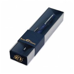 Ручка в футляре "PALERMO" АВТОМАТИЧЕСКАЯ 0.7 ММ, СИНЯЯ (темно-синий корпус, синяя коробка) Bruno Visconti
