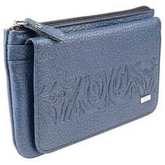 Кошелек ИНКАНТО INDIGO Esse, флотер серо-голубой тиснение, 70934