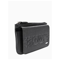 Кошелек ИНКАНТО DARK Esse, прадо черный тиснение, 66090