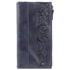 Кошелек ДЖЕНИФЕР INDIGO Esse, друид синий тиснение, 71427