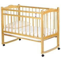 Кроватка ЧП Смирнов Женечка-3 (качалка), на полозьях светлая