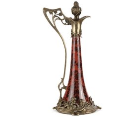 Ваза в форме кувшина Lilith 18x16x34см под старину из фарфора с бронзой ГЛАСАР