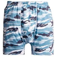 N.O.A. Трусы боксеры с камуфляжным принтом и профилированным гульфиком, размер 62, милитари серый NOA