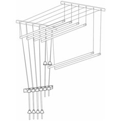 Сушилка для белья потолочная Лиана 1.6 (длина сушилки- 1,6 м , рабочая длина сушки- 8 м Liana