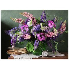 Рыжий кот Картина по номерам "Шикарный букет" 40х50 см (Х-4727)