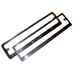 Рамка для номера Dollex SPL-43 серебристый 2 шт.