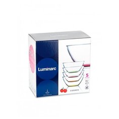 Набор из 5 салатников (4х12.5см и 20см) Космос с цветным дном Luminarc