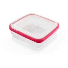 "ПРЕМИУМ" КОНТЕЙНЕР СВЧ 1.7л квадратн.(малиновый) Полимербыт