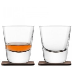 Набор из 2 стаканов Arran Whisky с деревянными подставками 250 мл Lsa