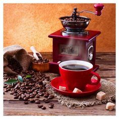 Алмазная мозаика Molly 30х30 см Кофейный натюрморт