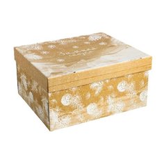 Коробка подарочная Дарите счастье Зимняя сказка 30 × 15 × 24.5 см белый/бежевый