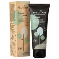 Очищающая маска для лица Intense S.O.S. с цинком и белой глиной для жирной кожи 75мл Botavikos