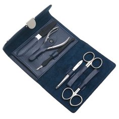 Маникюрный набор GD Solingen, 6 предметов, синий чехол