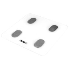 Умные напольные весы повышенной точности DEKO DKSC01 White, до 180кг, ЖК-дисплей, 12 параметров из