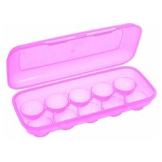 Контейнер пищевой для яиц, на 10 шт, цвет розовый Idea (М Пластика)