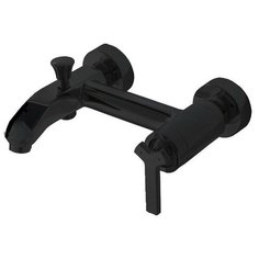 Смеситель для ванны Bravat WATERFALL BLACK короткий излив, черный (F673107BM-01)