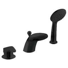 Встраиваемый смеситель Bravat COBRA BLACK на 3 отверстия, черный (F5140197BM-1-RUS)