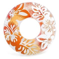 Надувной круг 91см "Ясный цвет" Апельсиновый Intex