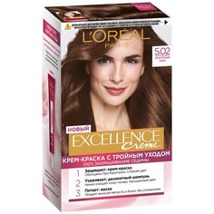 LOreal Paris Excellence стойкая крем-краска для волос, 5.02, Обольстительный каштан