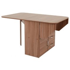 Стол кухонный MEBELSON KM-0003, раскладной, ДхШ: 38.2 х 80.2 см, длина в разложенном виде: 130.2 см, ясень шимо темный