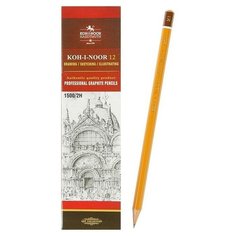 KOH-I-NOOR Набор чернографитных карандашей 1500 2H 12 шт (V150002H01170RU)