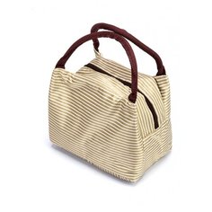 Термосумка Bradex "Горячий обед", для ланч-бокса, в полоску, бежевая