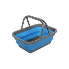 Корзина "Bradex", пластиковая складная с 2 ручками, цвет: синий