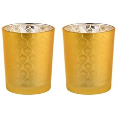 Набор подсвечников из 2 шт высота 6,5 см Lefard, желтый (421-106)