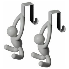 Набор из 2 надверных крючков buddy серый 1013428-918 Umbra