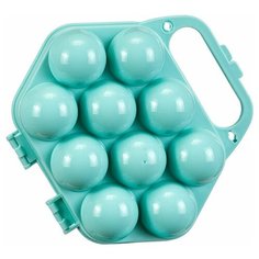 Контейнер пищевой для яиц, с ручкой, на 10 шт, цвет голубой Idea (М Пластика)