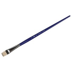 Кисть ГАММА Манеж синтетика №10, плоская, длинная ручка синий Gamma