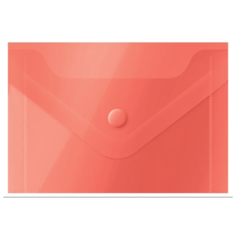 OfficeSpace Папка-конверт на кнопке А7, пластик 150 мкм, 20 шт красный