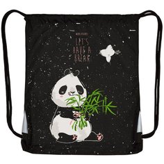 Мешок для обуви черный "УДИВИТЕЛЬНЫЕ ПАНДЫ" 35 х 45 см Bruno Visconti