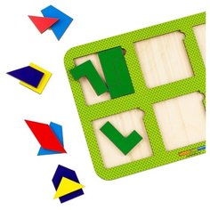 Рамка-вкладыш WoodLand Toys Сложи квадрат, 6 квадратов, уровень 4 (064304)