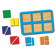 Рамка-вкладыш WoodLand Toys Сложи квадрат: 6 квадратов, уровень 1 (64301)