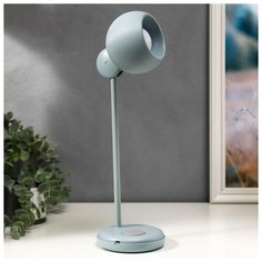 Лампа настольная Risalux LED, 4 Вт, 3 режима, АКБ, USB, серый, 10,5*10,5*31 см